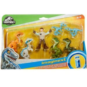 Fisher Price Imaginext Jurassic World Raptor Trainer Owen Gift Set